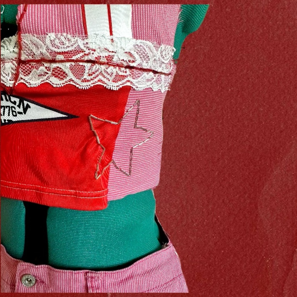 ❤️Handmade Red Patchwork Set ❤️ - Picture 3 of 5